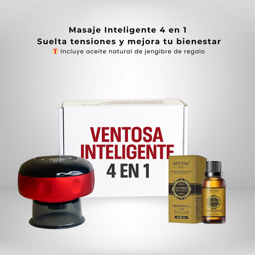 Masajeador Inteligente de Ventosa 4 en 1 – Spa Portátil en Casa + Aceite Masajeador Gratis